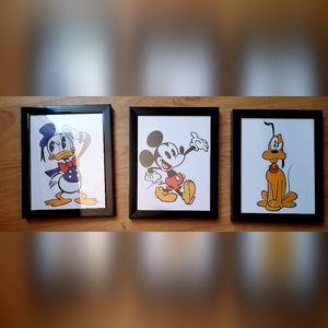 Mickey, Donald , Pluto Artissimo frame set of 3